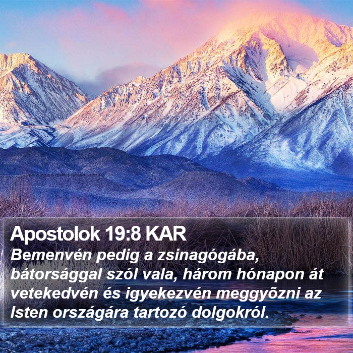 Apostolok 19:8 KAR Bible Study