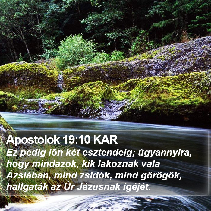 Apostolok 19:10 KAR Bible Study