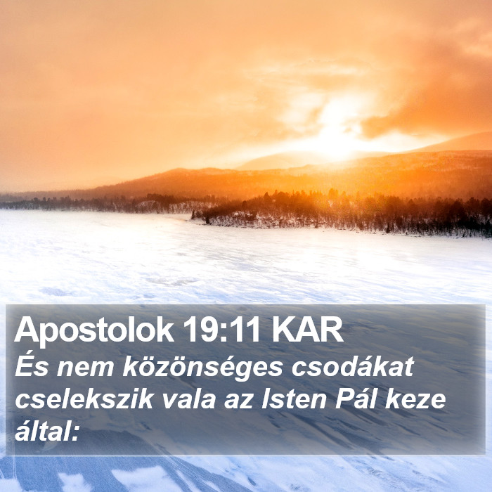 Apostolok 19:11 KAR Bible Study