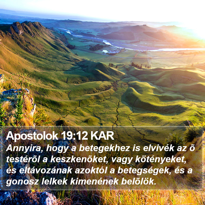 Apostolok 19:12 KAR Bible Study