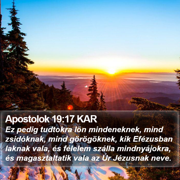 Apostolok 19:17 KAR Bible Study