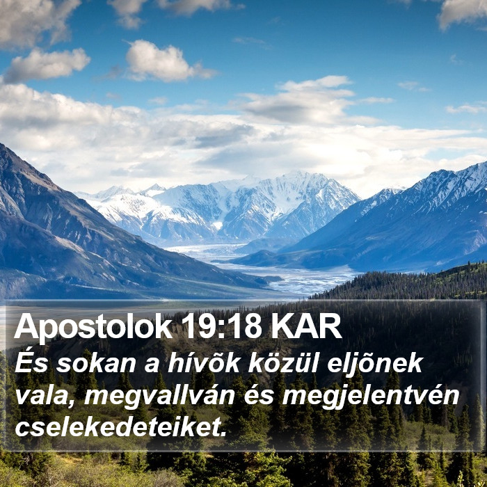 Apostolok 19:18 KAR Bible Study