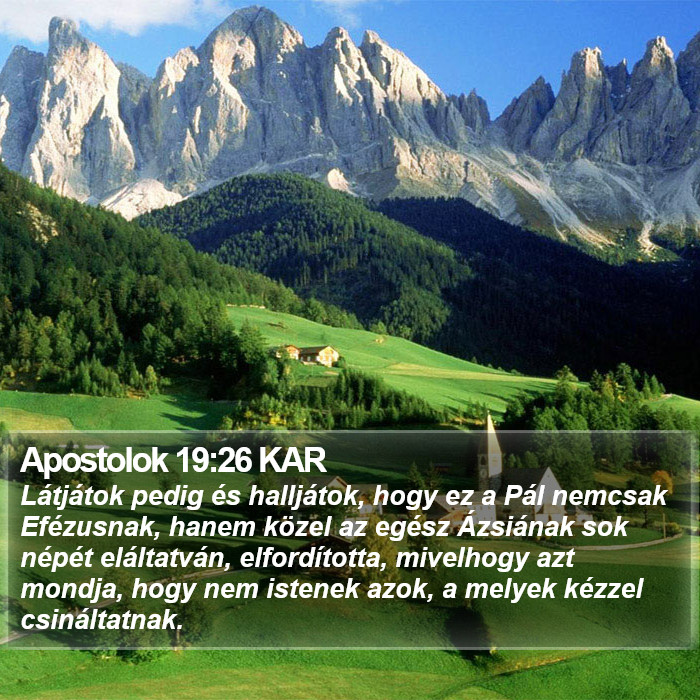 Apostolok 19:26 KAR Bible Study