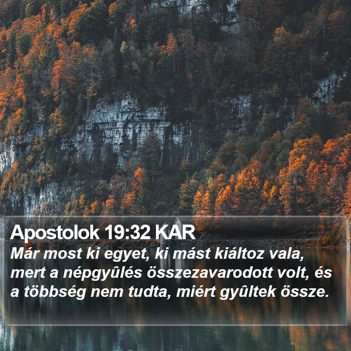 Apostolok 19:32 KAR Bible Study