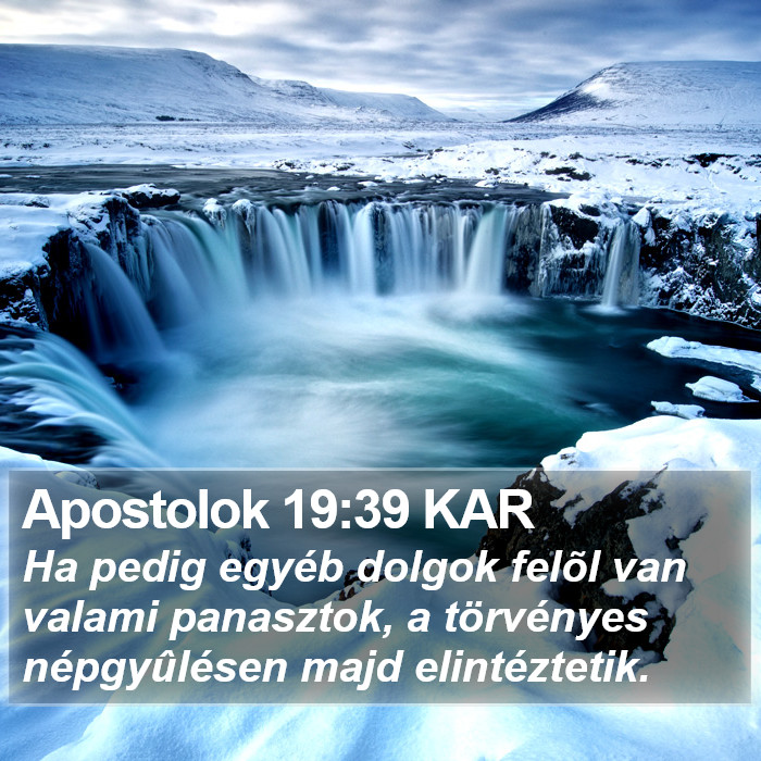 Apostolok 19:39 KAR Bible Study