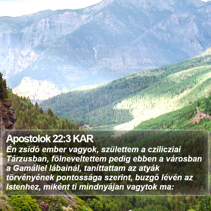 Apostolok 22:3 KAR Bible Study