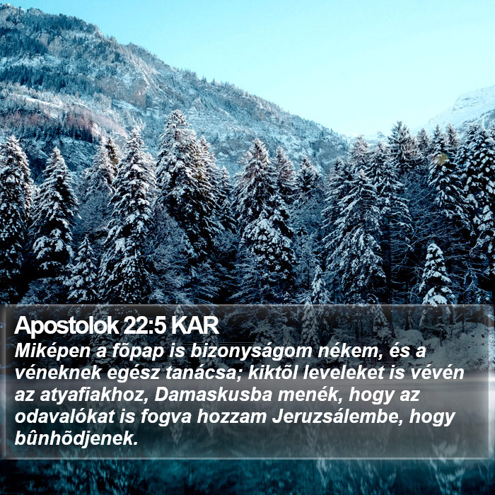Apostolok 22:5 KAR Bible Study