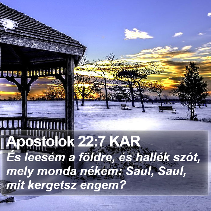 Apostolok 22:7 KAR Bible Study