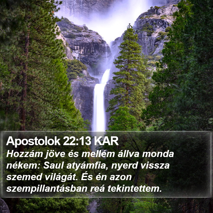 Apostolok 22:13 KAR Bible Study