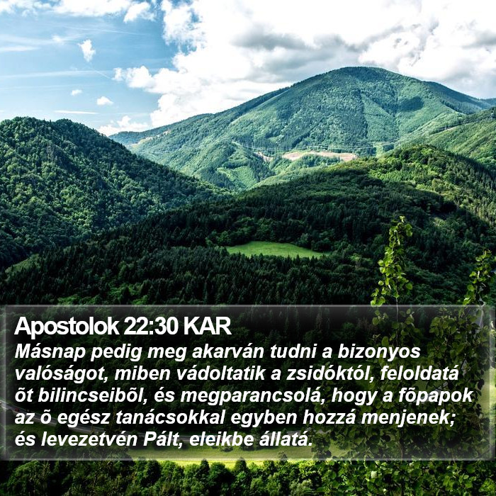 Apostolok 22:30 KAR Bible Study