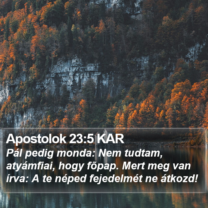 Apostolok 23:5 KAR Bible Study
