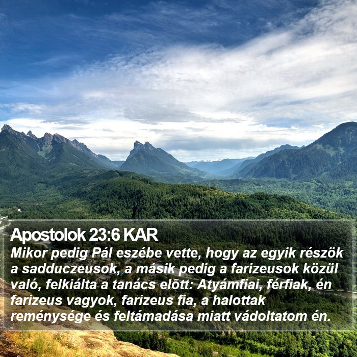 Apostolok 23:6 KAR Bible Study