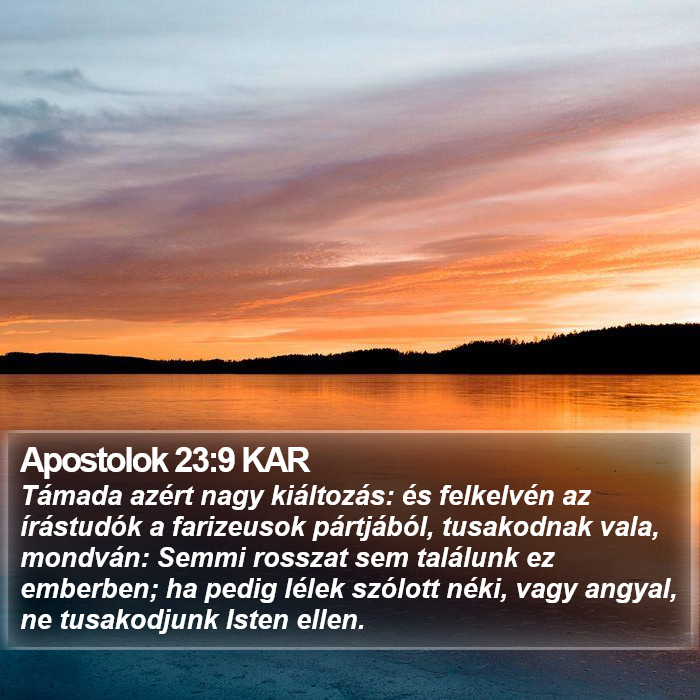 Apostolok 23:9 KAR Bible Study