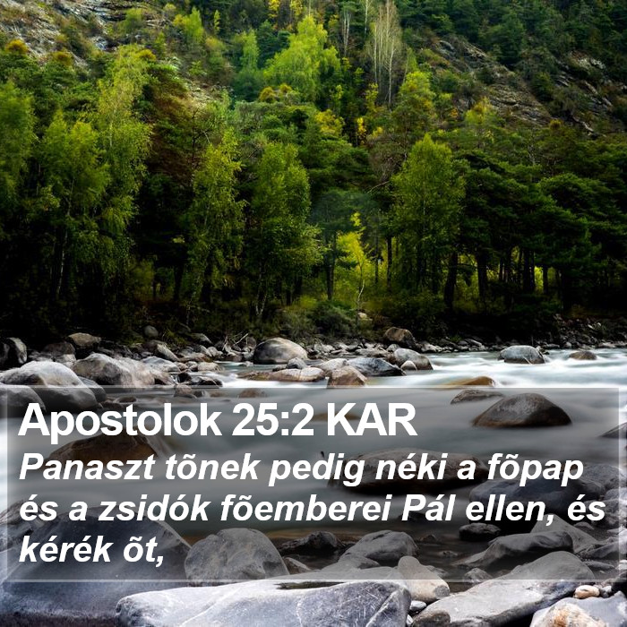 Apostolok 25:2 KAR Bible Study