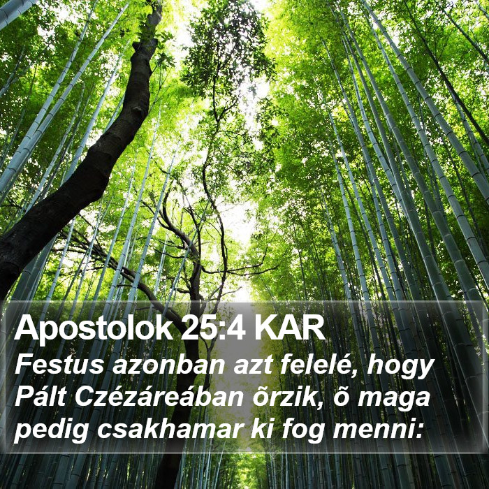 Apostolok 25:4 KAR Bible Study