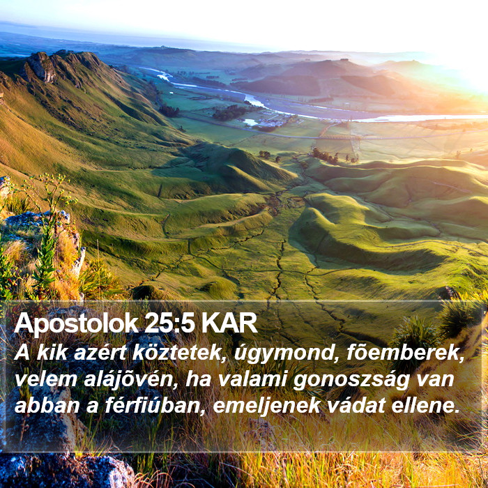Apostolok 25:5 KAR Bible Study