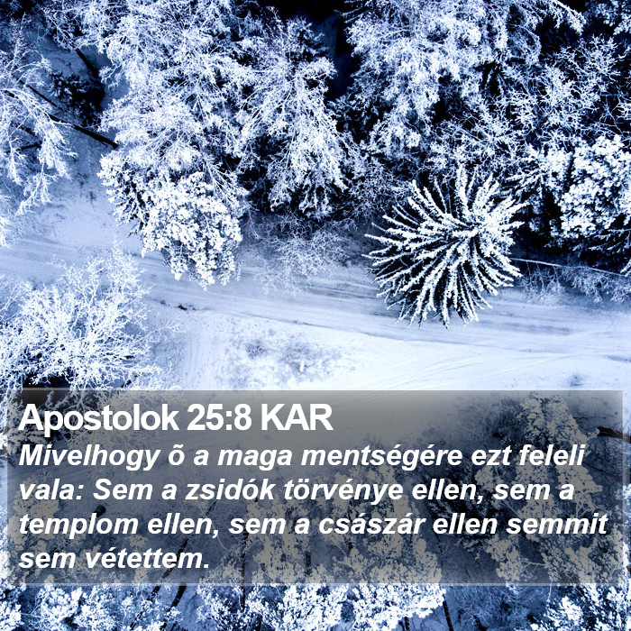 Apostolok 25:8 KAR Bible Study
