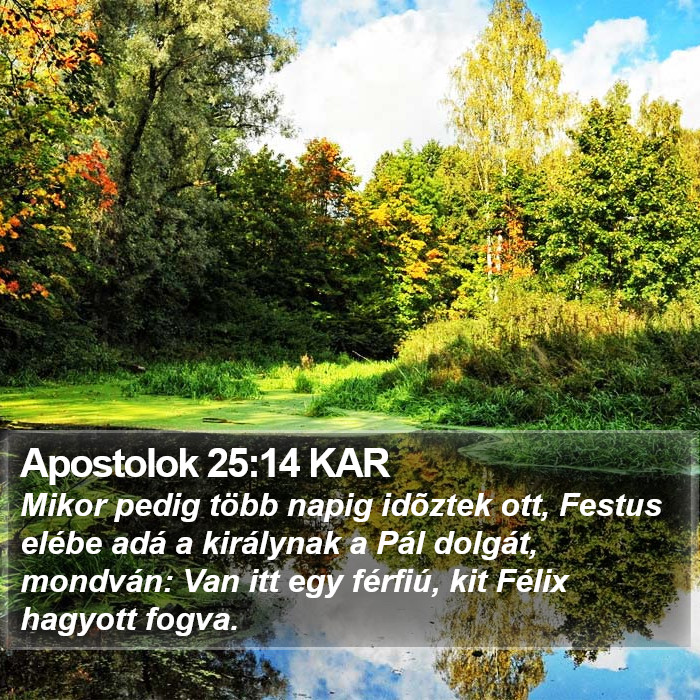 Apostolok 25:14 KAR Bible Study