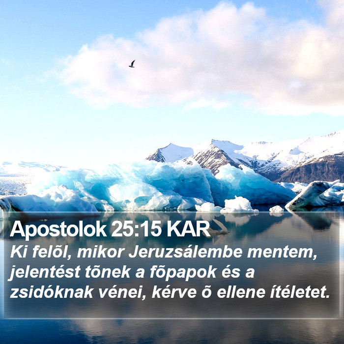 Apostolok 25:15 KAR Bible Study