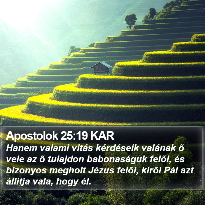 Apostolok 25:19 KAR Bible Study