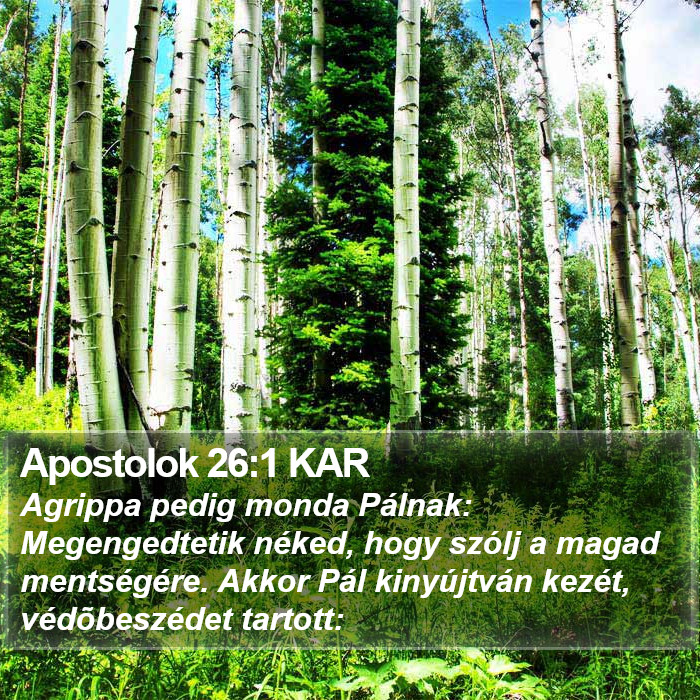 Apostolok 26:1 KAR Bible Study