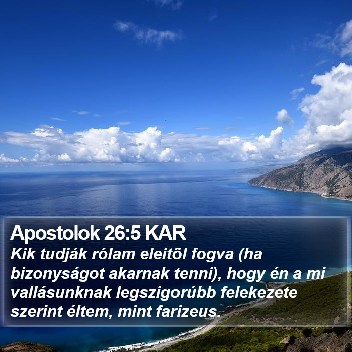 Apostolok 26:5 KAR Bible Study