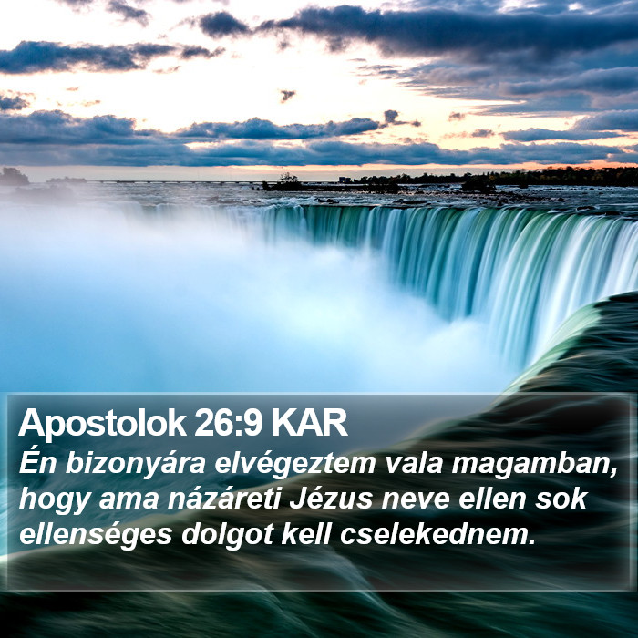 Apostolok 26:9 KAR Bible Study