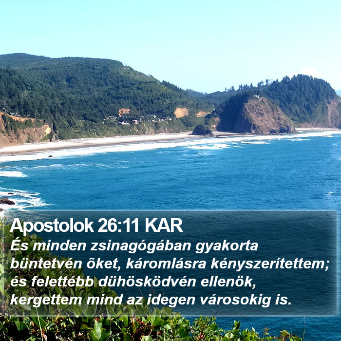 Apostolok 26:11 KAR Bible Study