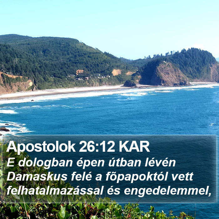 Apostolok 26:12 KAR Bible Study