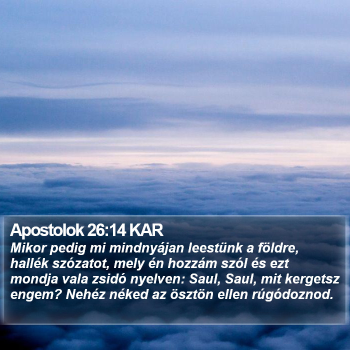 Apostolok 26:14 KAR Bible Study