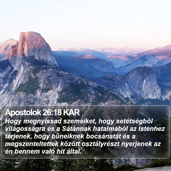 Apostolok 26:18 KAR Bible Study