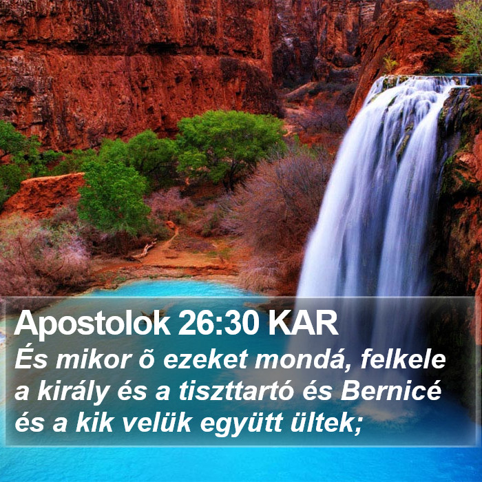 Apostolok 26:30 KAR Bible Study