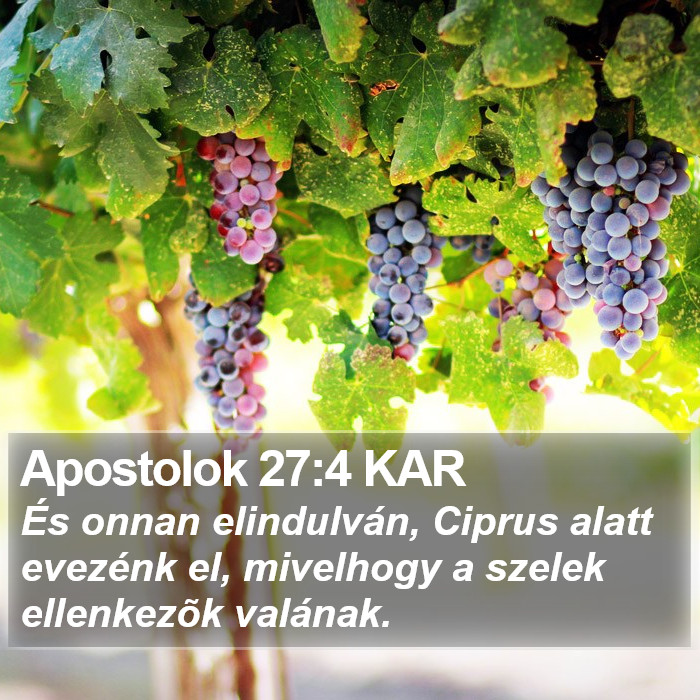 Apostolok 27:4 KAR Bible Study