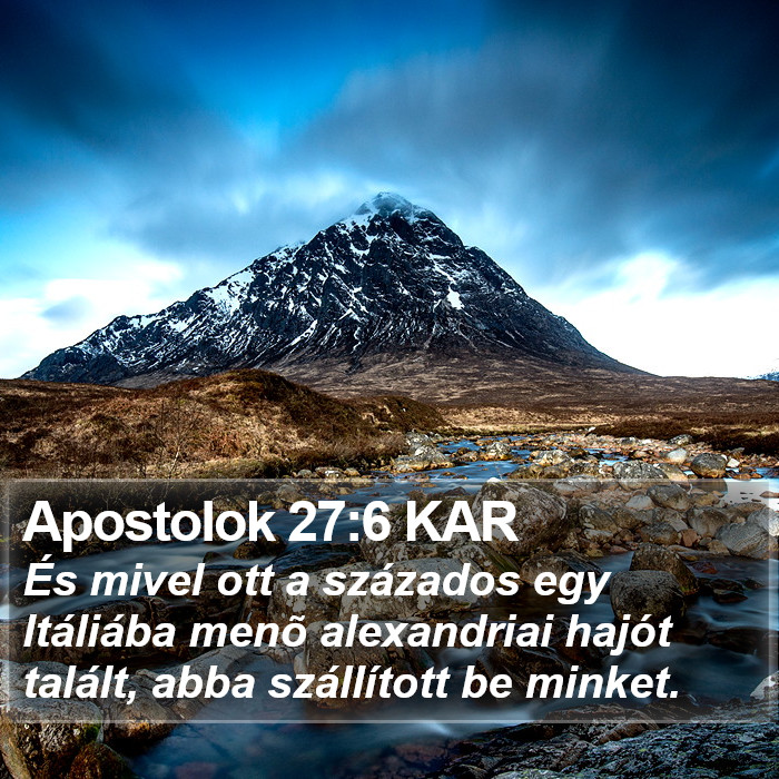 Apostolok 27:6 KAR Bible Study