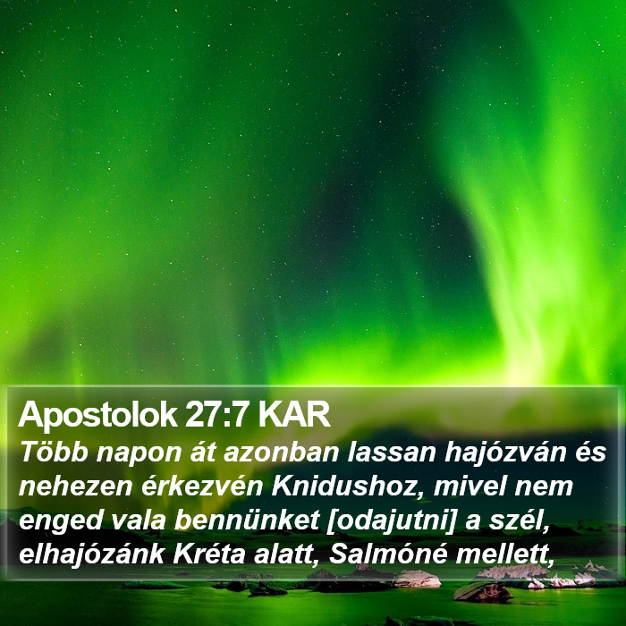 Apostolok 27:7 KAR Bible Study