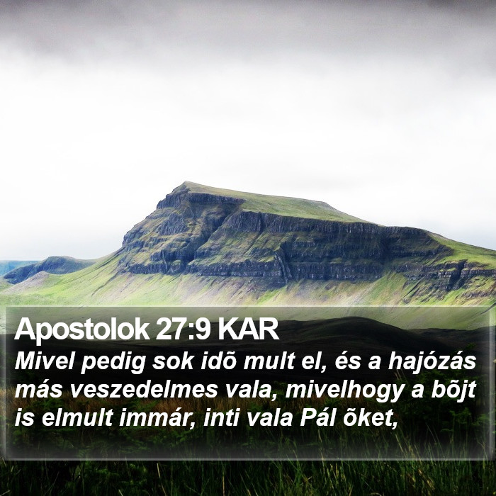 Apostolok 27:9 KAR Bible Study