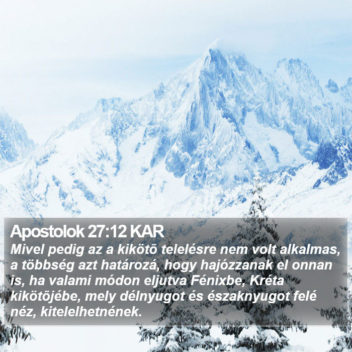 Apostolok 27:12 KAR Bible Study