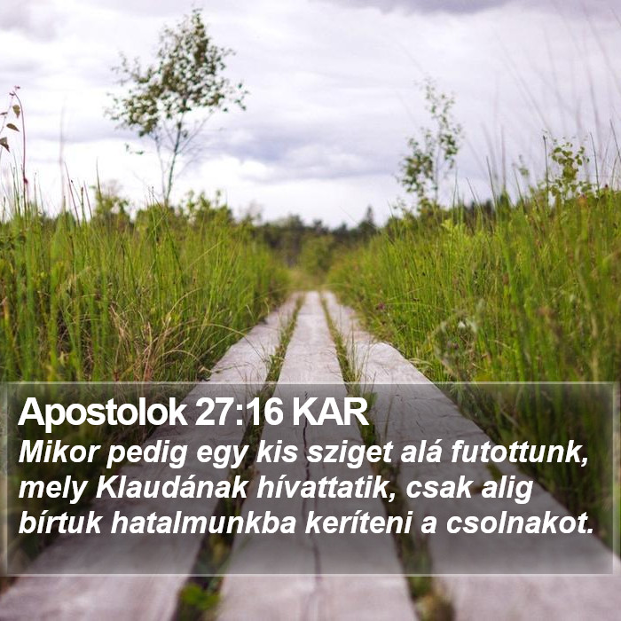 Apostolok 27:16 KAR Bible Study