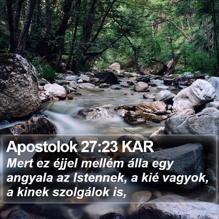 Apostolok 27:23 KAR Bible Study