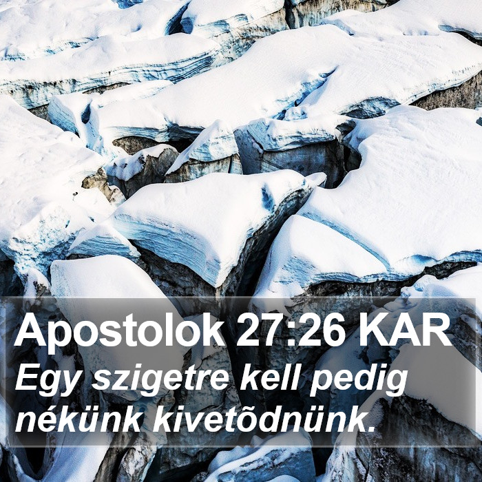 Apostolok 27:26 KAR Bible Study