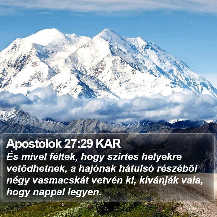 Apostolok 27:29 KAR Bible Study