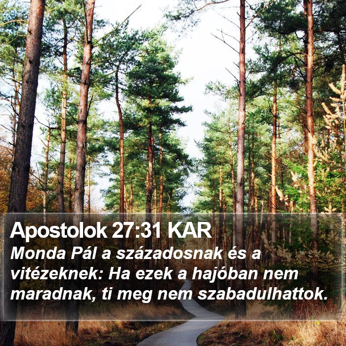 Apostolok 27:31 KAR Bible Study