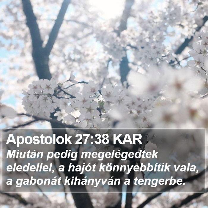 Apostolok 27:38 KAR Bible Study