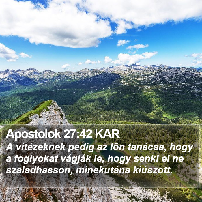 Apostolok 27:42 KAR Bible Study