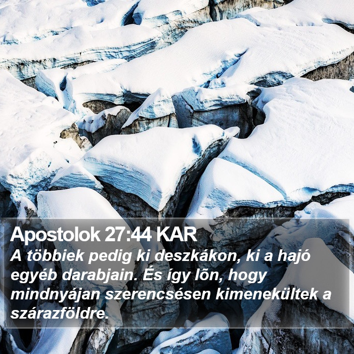Apostolok 27:44 KAR Bible Study