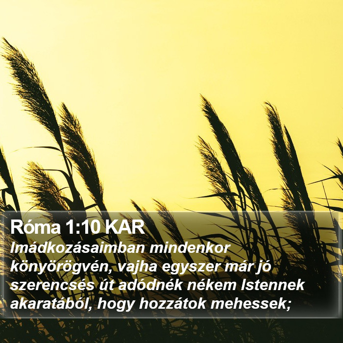 Róma 1:10 KAR Bible Study