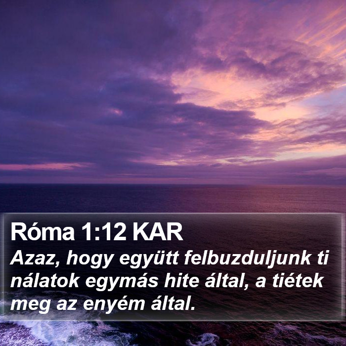 Róma 1:12 KAR Bible Study