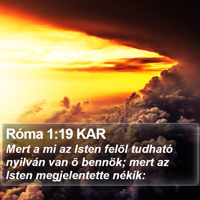 Róma 1:19 KAR Bible Study