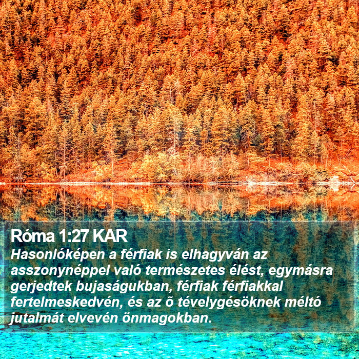 Róma 1:27 KAR Bible Study