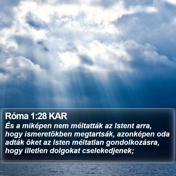 Róma 1:28 KAR Bible Study